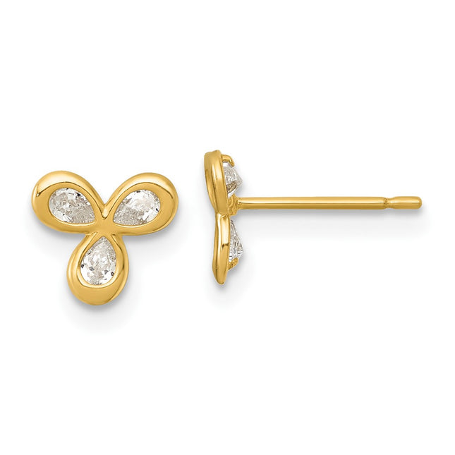 14k Yellow Gold Earrings Style YE2268 - Classique Jewelry Inc.
