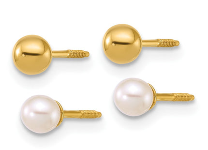 14k Yellow Gold Earrings Style YE2269SET - Classique Jewelry Inc.