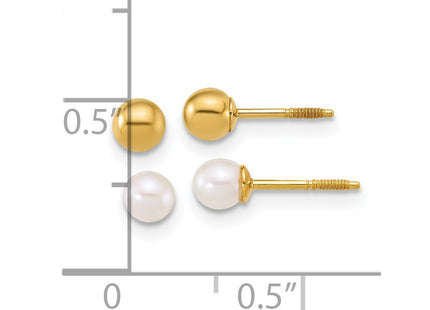 14k Yellow Gold Earrings Style YE2269SET - Classique Jewelry Inc.