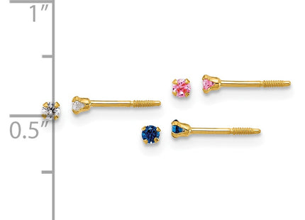 14k Yellow Gold Earrings Style YE2270SET - Classique Jewelry Inc.