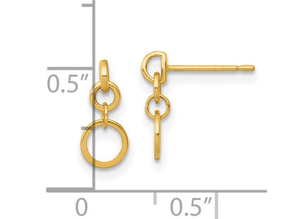 14k Yellow Gold Earrings Style YE2271 - Classique Jewelry Inc.