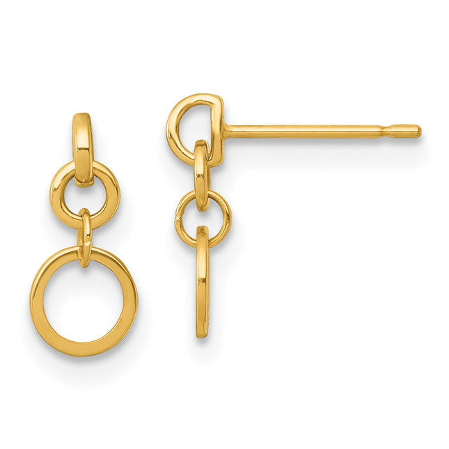 14k Yellow Gold Earrings Style YE2271 - Classique Jewelry Inc.