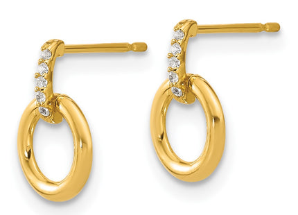 14k Yellow Gold Earrings Style YE2272 - Classique Jewelry Inc.