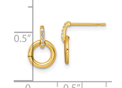 14k Yellow Gold Earrings Style YE2272 - Classique Jewelry Inc.