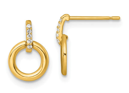 14k Yellow Gold Earrings Style YE2272 - Classique Jewelry Inc.