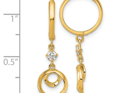 14k Yellow Gold Earrings Style YE2273 - Classique Jewelry Inc.