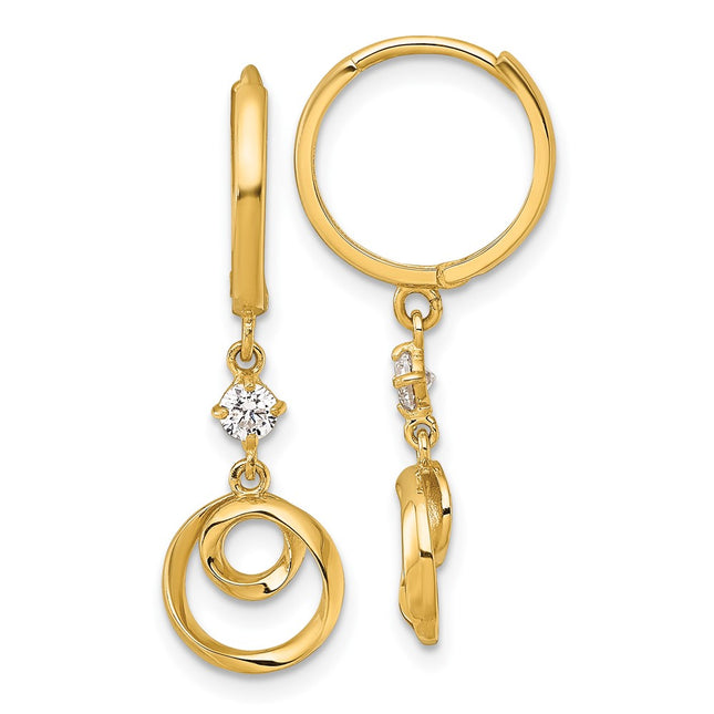 14k Yellow Gold Earrings Style YE2273 - Classique Jewelry Inc.