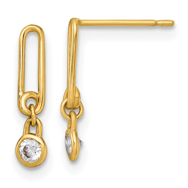14k Yellow Gold Earrings Style YE2274 - Classique Jewelry Inc.