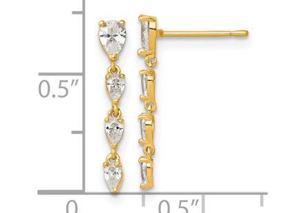 14k Yellow Gold Earrings Style YE2275 - Classique Jewelry Inc.