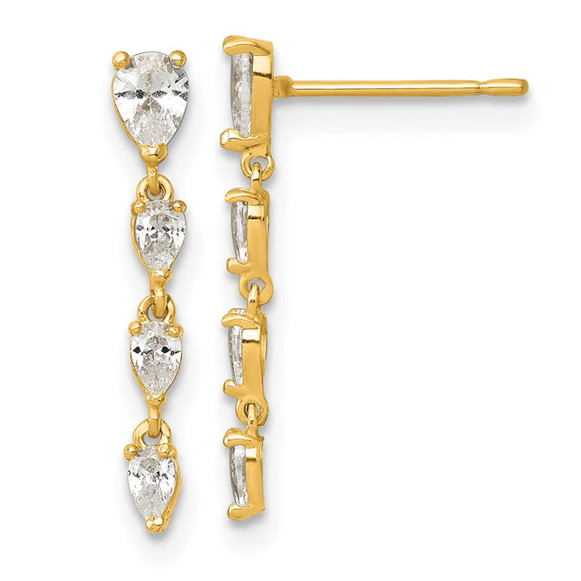 14k Yellow Gold Earrings Style YE2275 - Classique Jewelry Inc.