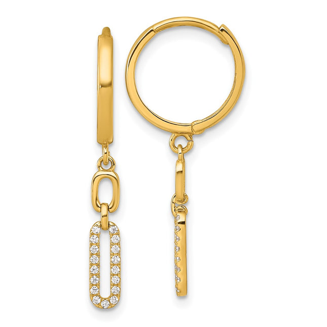14k Yellow Gold Earrings Style YE2276 - Classique Jewelry Inc.