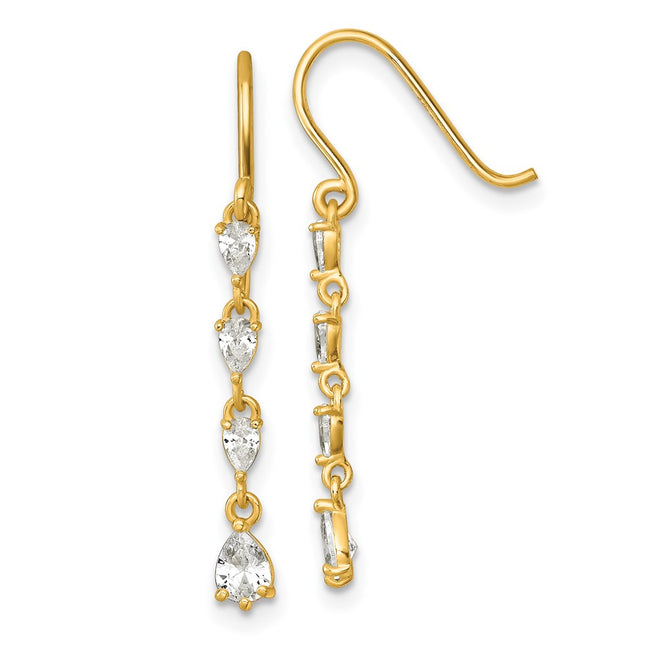 14k Yellow Gold Earrings Style YE2278 - Classique Jewelry Inc.