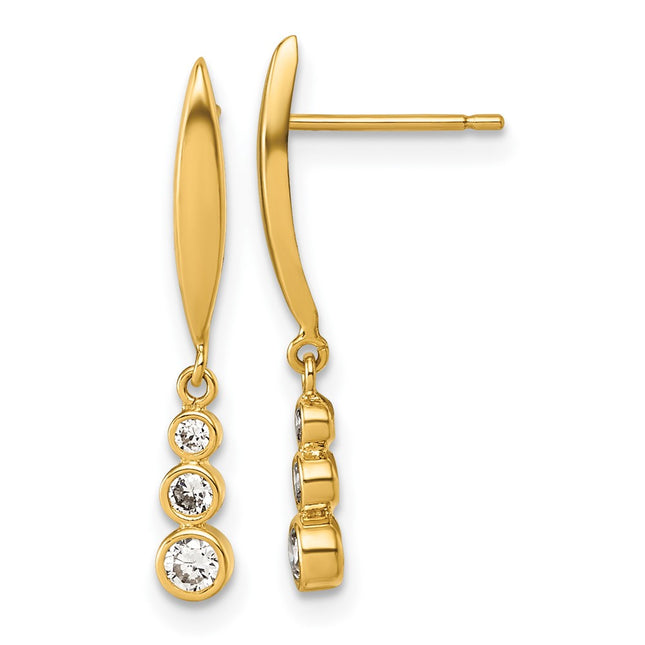 14k Yellow Gold Earrings Style YE2279 - Classique Jewelry Inc.