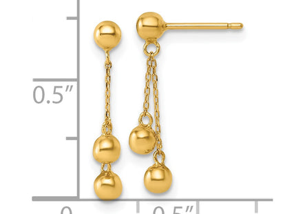 14k Yellow Gold Earrings Style YE2280 - Classique Jewelry Inc.