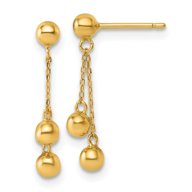 14k Yellow Gold Earrings Style YE2280 - Classique Jewelry Inc.