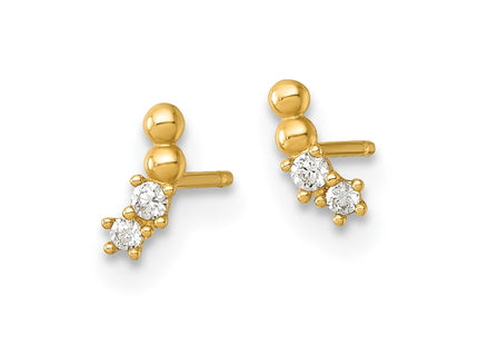 14k Yellow Gold Earrings Style YE2287 - Classique Jewelry Inc.