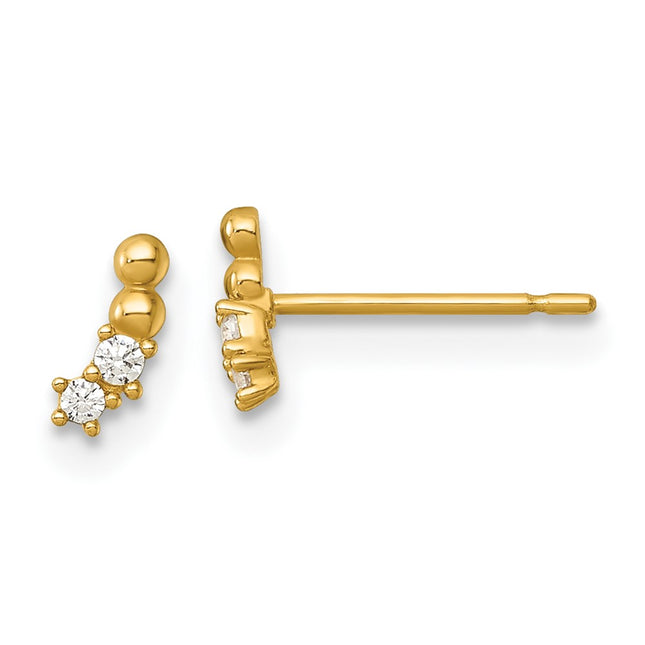 14k Yellow Gold Earrings Style YE2287 - Classique Jewelry Inc.