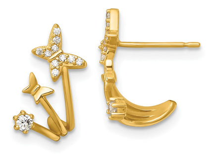 14k Yellow Gold Earrings Style YE2301 - Classique Jewelry Inc.