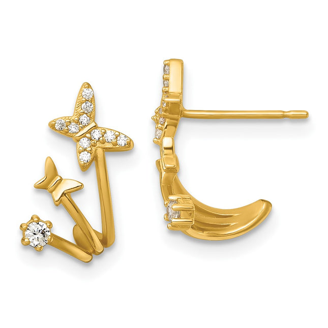 14k Yellow Gold Earrings Style YE2301 - Classique Jewelry Inc.