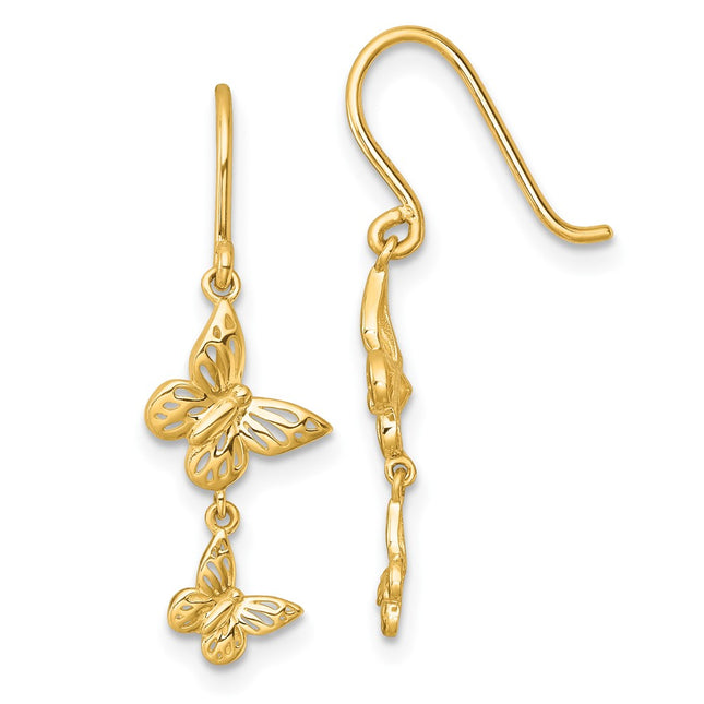 14k Yellow Gold Earrings Style YE2302 - Classique Jewelry Inc.