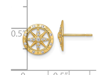 14k Yellow Gold Earrings Style YE2307 - Classique Jewelry Inc.