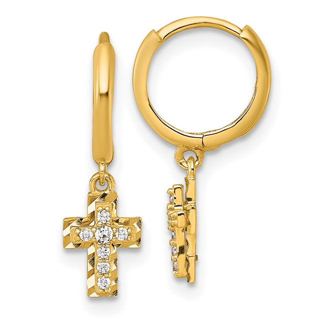 14k Yellow Gold Earrings Style YE2315 - Classique Jewelry Inc.