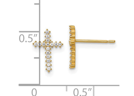 14k Yellow Gold Earrings Style YE2316 - Classique Jewelry Inc.