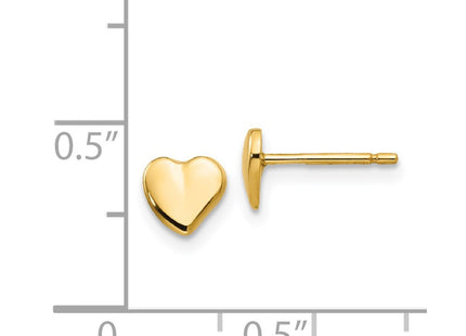 14k Heart Earrings (Style YE301)
