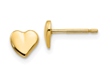 14k Heart Earrings (Style YE301)