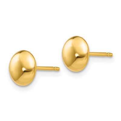 14K Polished Half Ball Post Ear