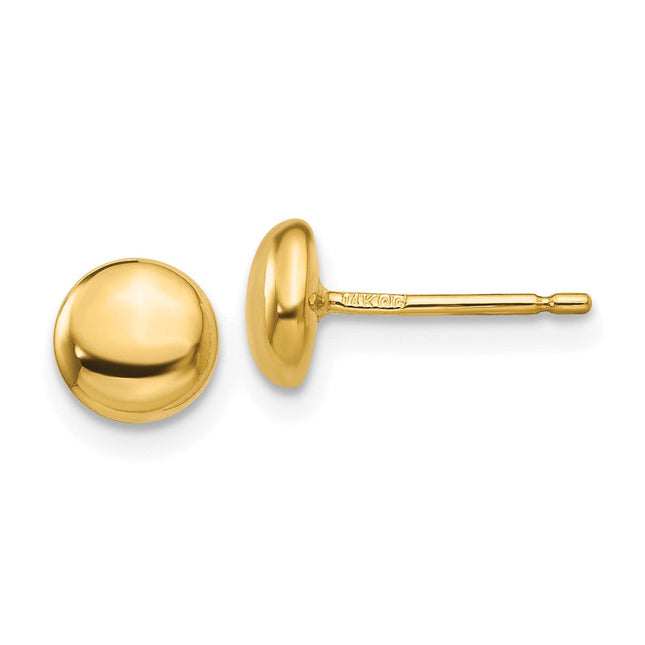 14k Polished Half Ball Post Earrings, 5 x 5mm