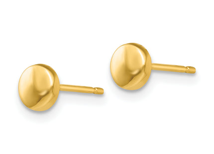 14k Polished Half Ball Post Earrings, 5 x 5mm