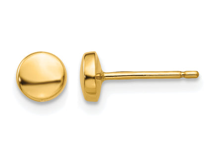 14k Polished Half Ball Post Earrings, 5 x 5mm