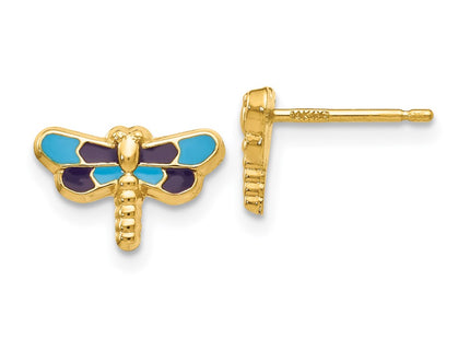 14k Yellow Gold Earrings Style YE591 - Classique Jewelry Inc.