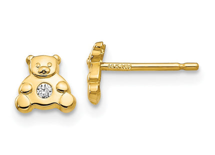 14k Yellow Gold Earrings Style YE600 - Classique Jewelry Inc.