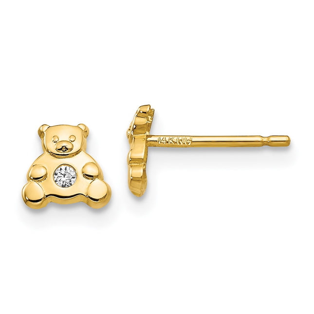 14k Yellow Gold Earrings Style YE600 - Classique Jewelry Inc.