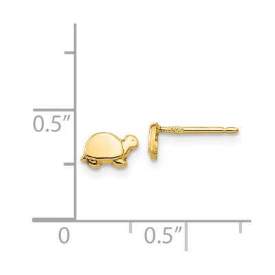 14K Mini Turtle Earrings
