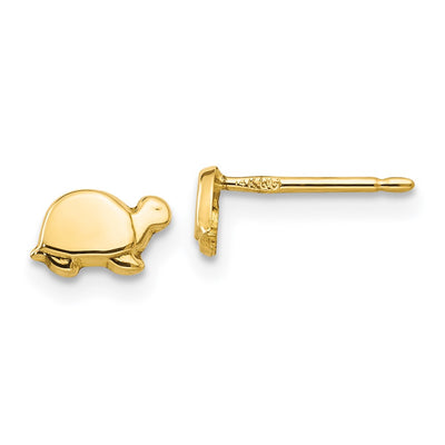 14K Mini Turtle Earrings