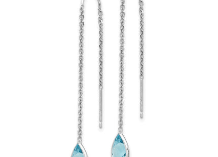 14k White Gold Earrings Style YE682 - Classique Jewelry Inc.