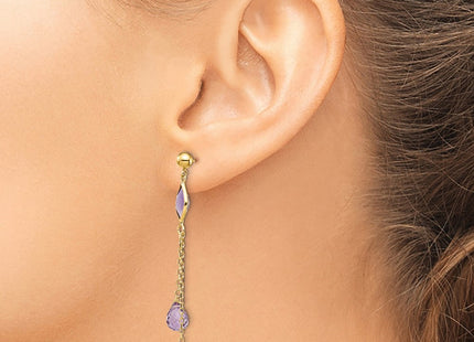 14K white gold hoop earrings, another view