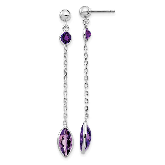 14k White Gold Earrings Style YE711 - Classique Jewelry Inc.