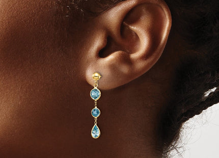 14k Yellow Gold Earrings Style YE876 - Classique Jewelry Inc.