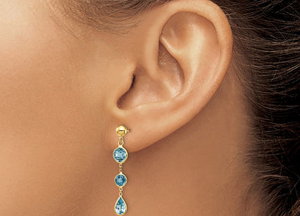14k Yellow Gold Earrings Style YE876 - Classique Jewelry Inc.