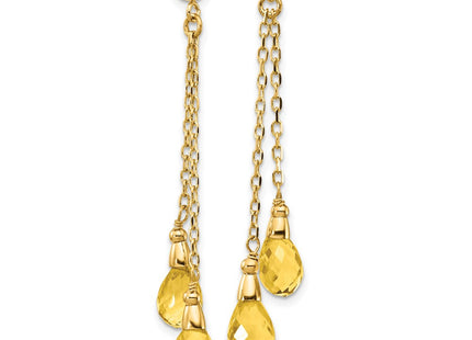 14k Yellow Gold Earrings Style YE893 - Classique Jewelry Inc.