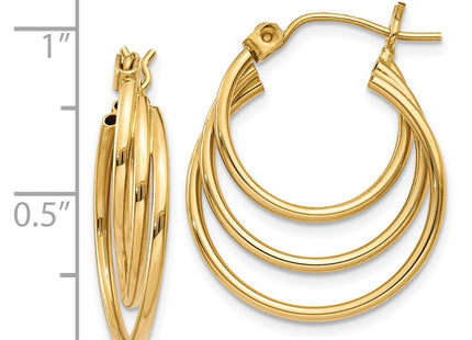 14k Yellow Gold Earrings Style Z1150 - Classique Jewelry Inc.