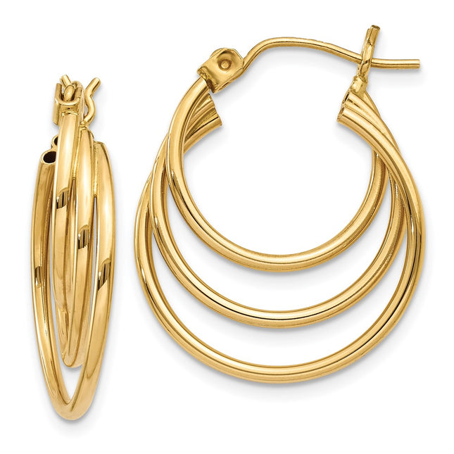 14k Yellow Gold Earrings Style Z1150 - Classique Jewelry Inc.