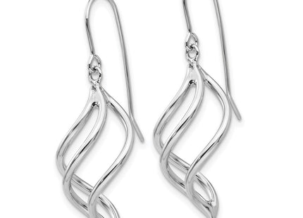 14K white gold drop earrings, alternate view