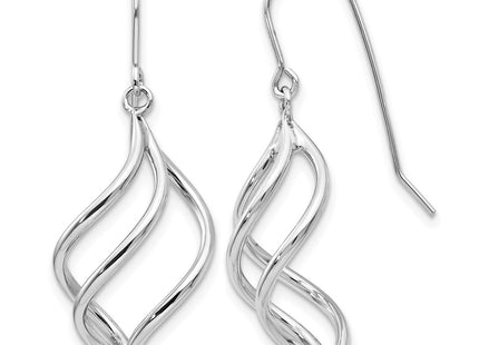 14K white gold drop earrings