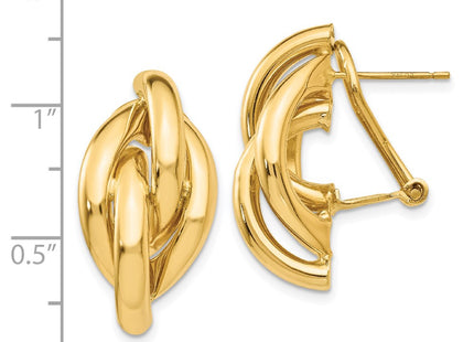 14k Yellow Gold Earrings Style Z1163 - Classique Jewelry Inc.