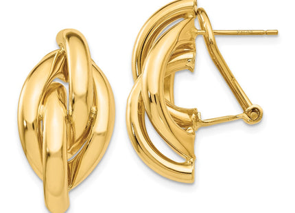 14k Yellow Gold Earrings Style Z1163 - Classique Jewelry Inc.